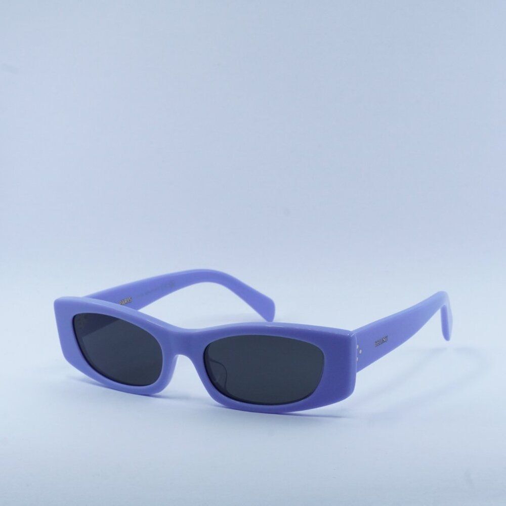 Celine CL40245U 78A Sunglasses Lilac Cat Eye Frame, Grey Lenses